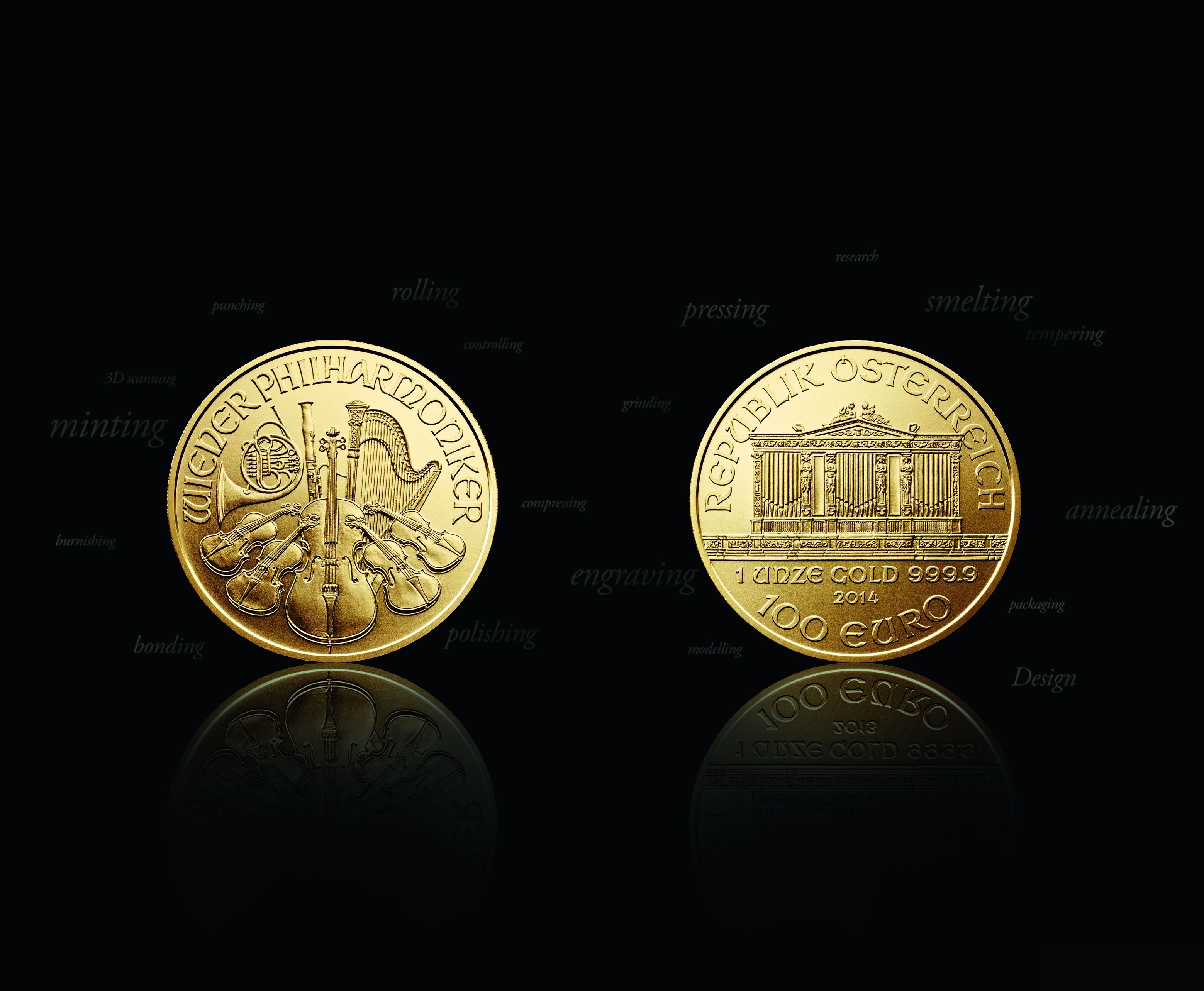 Philharmoniker 1 Unze Gold Schwarz