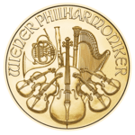 1 Unze Gold Wiener Philharmoniker Rückseite